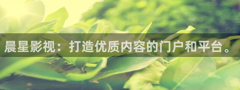 晨星影视：打造优质内容的门户和平台。