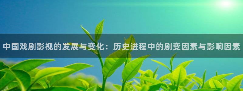中国戏剧影视的发展与变化：历史进程中的剧变因素与影响因素